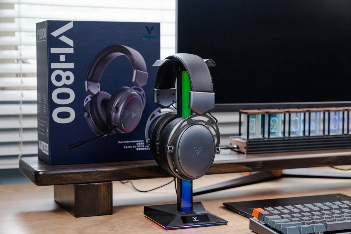 双模无线连接、双音腔 雷柏VH800游戏耳机测评