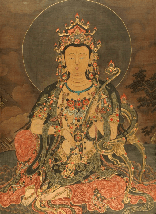 壁画《文殊菩萨像》壁画《金毛吼》壁画《善财童子像》壁画《韦驮天