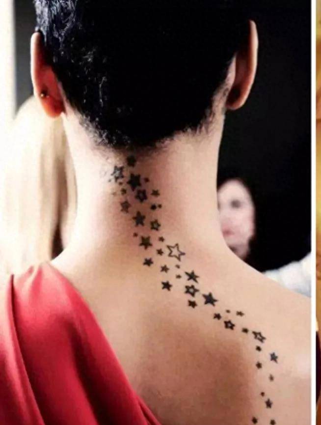 rihanna疯狂地爱上了纹身艺术,每个纹身都那么美丽.