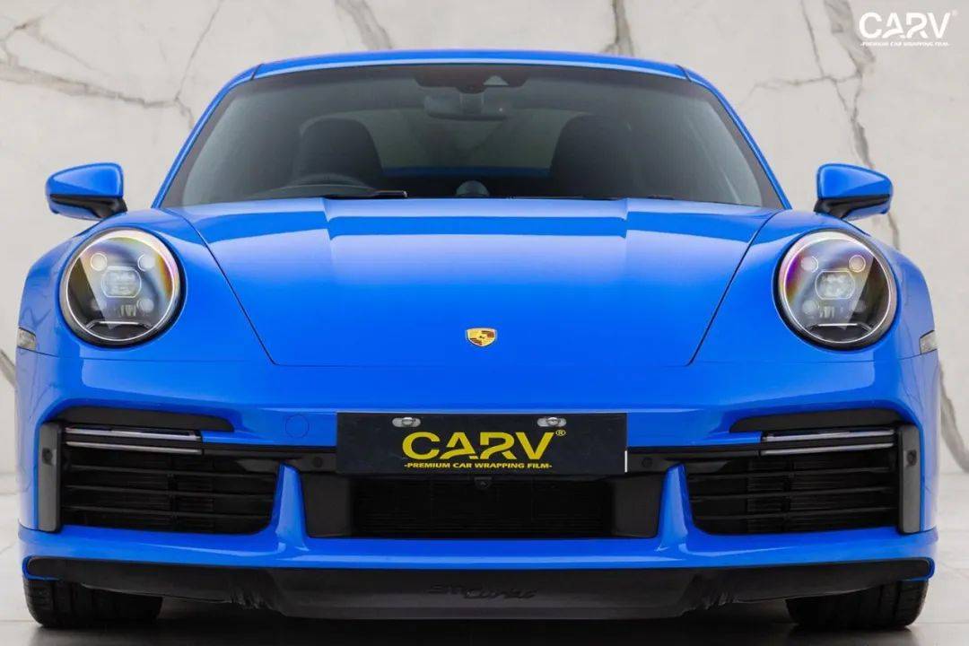 保时捷911-卡孚carv改色膜鲨蓝,一跃而出的剑鲨_搜狐汽车_搜狐网