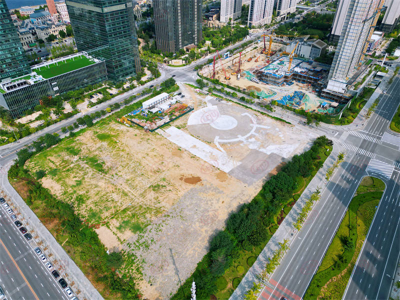 实探大连东港d14地块:尚未设置围挡,部分被临时圈占_大城_港东_宗地