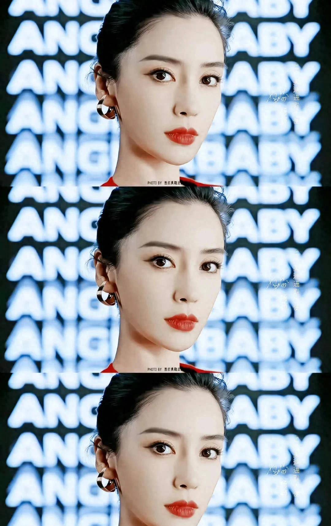 今天杨颖的品牌素材,伤脸动画.这个造型超级好看!