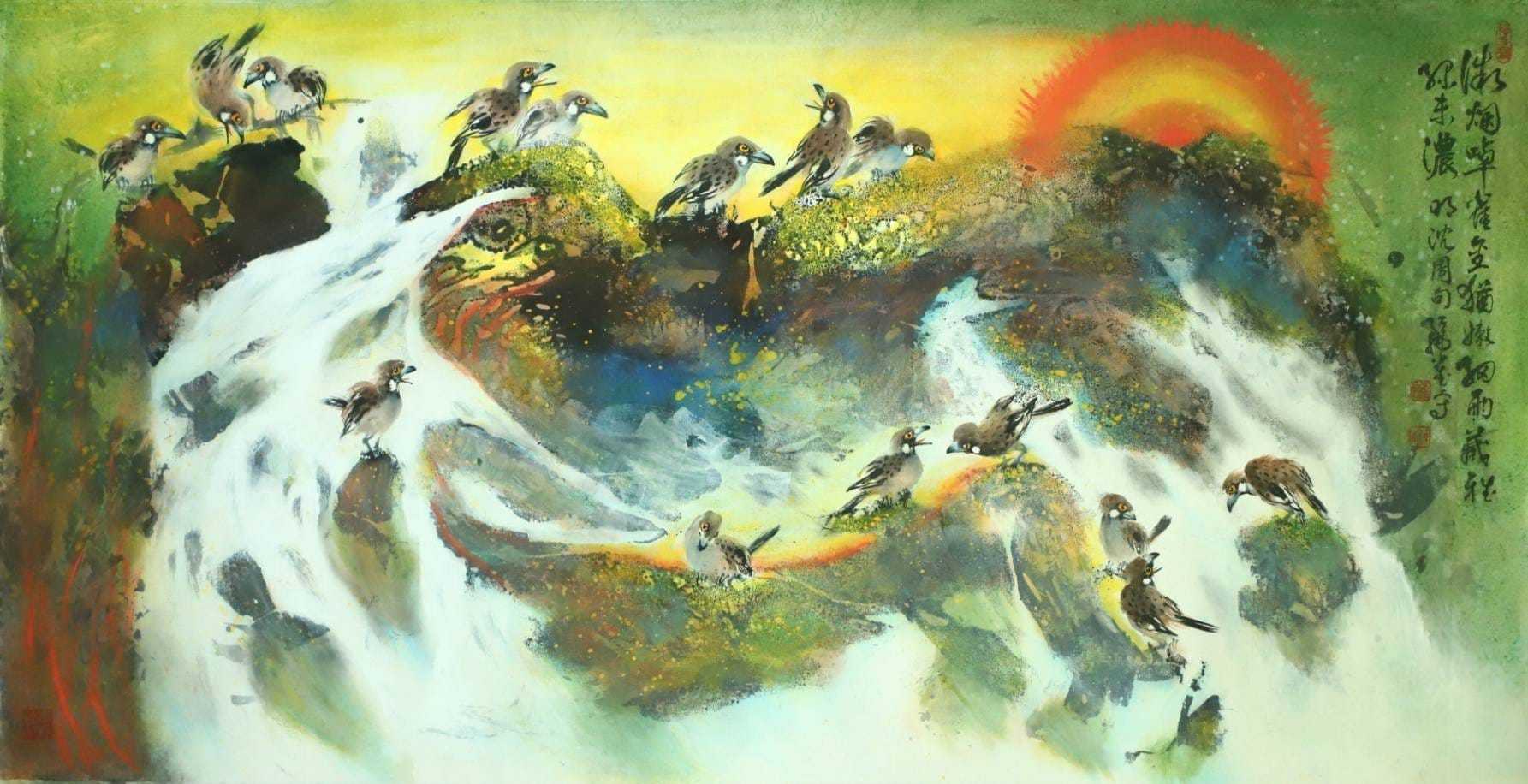 日月麗天—陳麗雀畫展，深受嶺南派歐豪年大師讚揚與期許