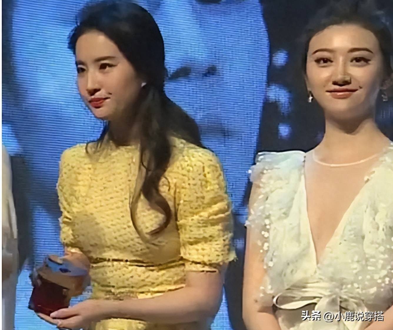 刘亦菲同框景甜!一个穿泡泡袖端庄优雅,一个穿纱裙灵动飘逸!