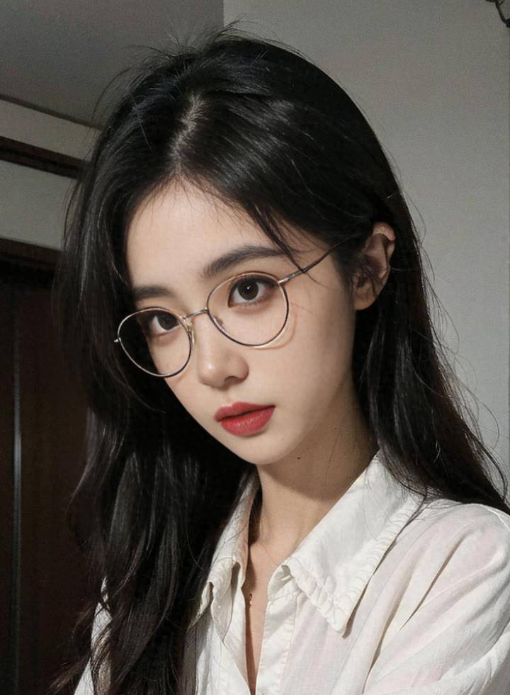 高清美女壁纸,文静小姐姐戴眼镜白衬衫_感觉_宁静_微微