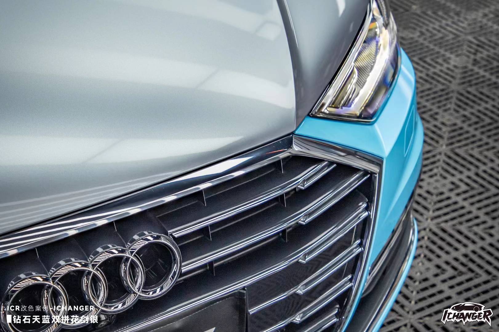 勇于创新|坚持品质奥迪 a8 钻石天蓝 花剑银