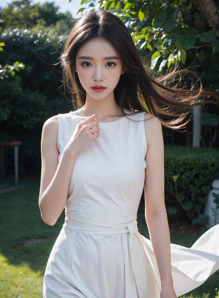 精美高清壁纸,女神一袭白裙搭配性感白丝,美如天使_显得_白色_姐姐