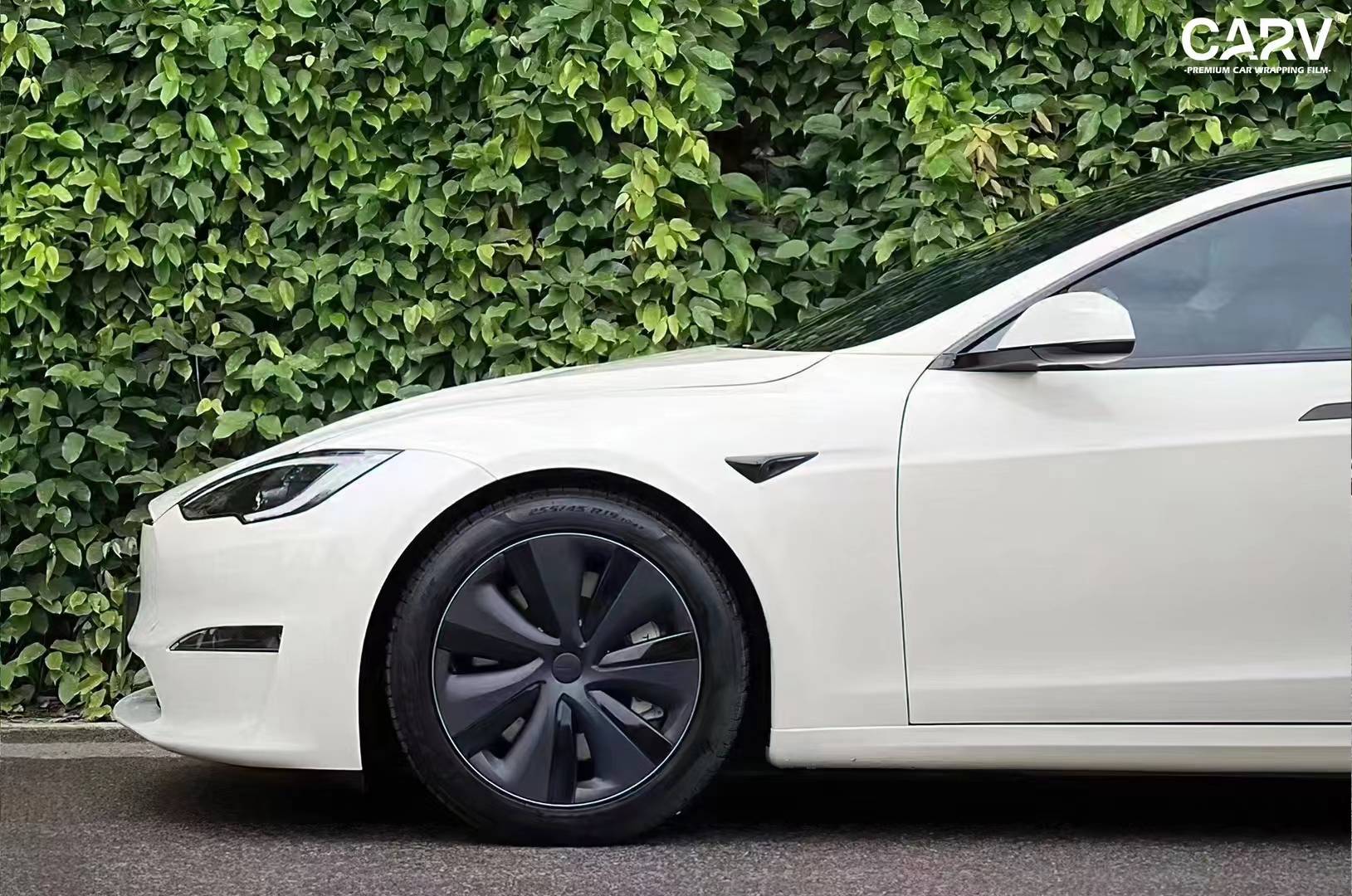 特斯拉models卡孚改色膜白金胡椒白,经典而又不失时尚_搜狐汽车_搜狐