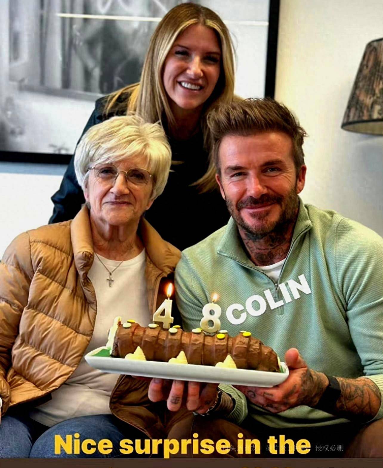 贝克汉姆48岁生日全家聚餐贝嫂罕见穿渔网袜变辣妹,小七胖乎乎