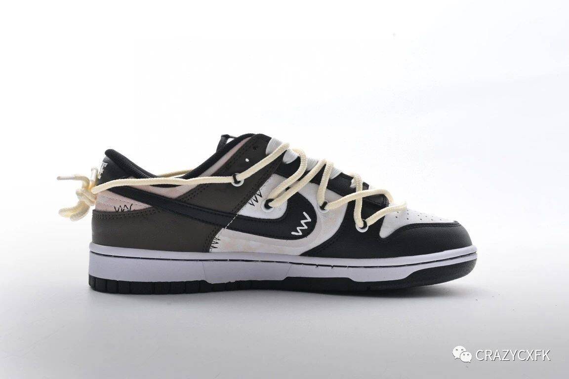 耐克布偶熊玩偶 nike sb dunk low green beige 绑绳解构低帮运动板鞋
