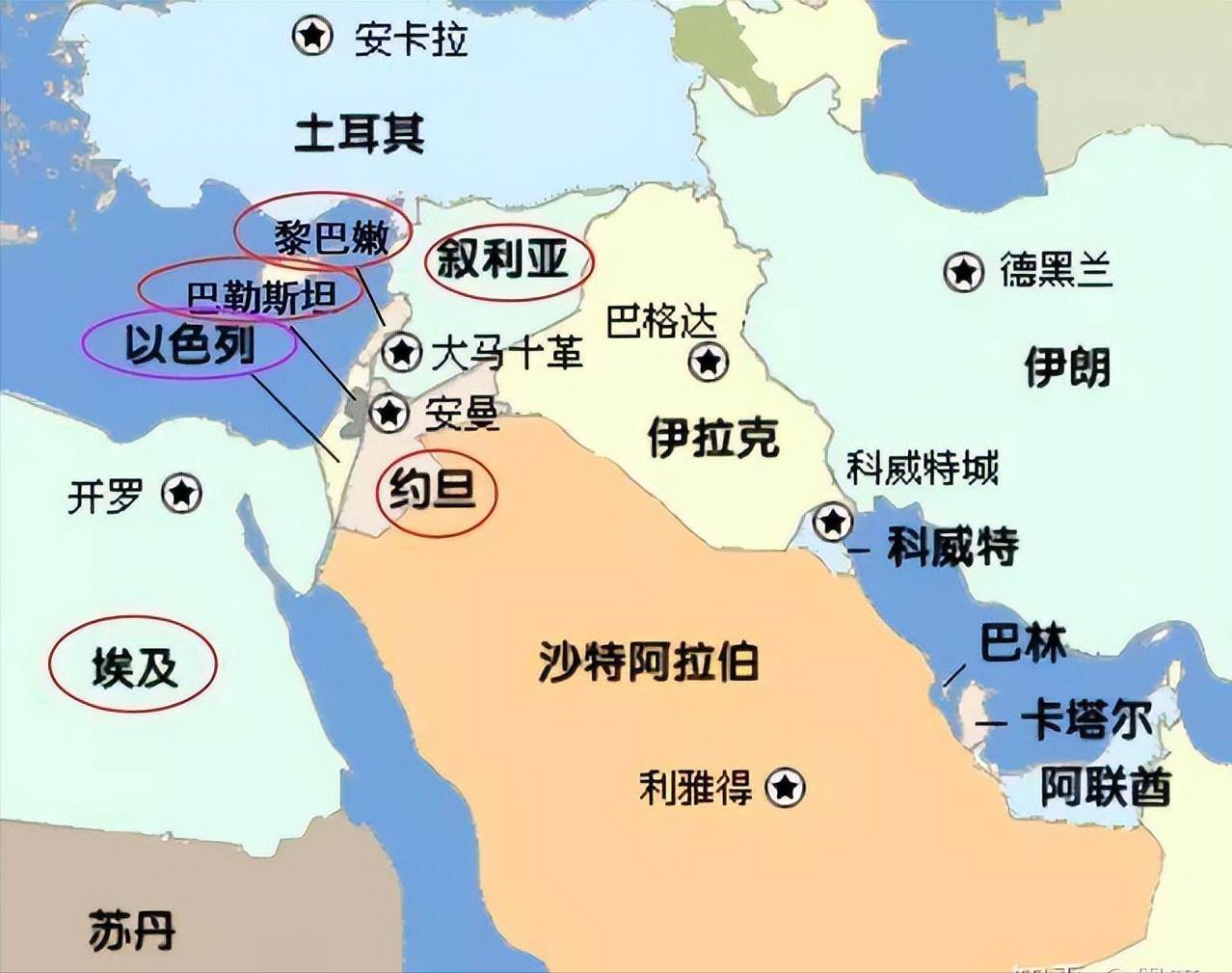 巴以最新地图中文版图片