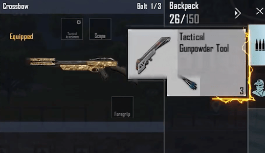 在丧尸边缘地图中可以利用该配件装备给十字弩然后炸掉一个丧尸群体