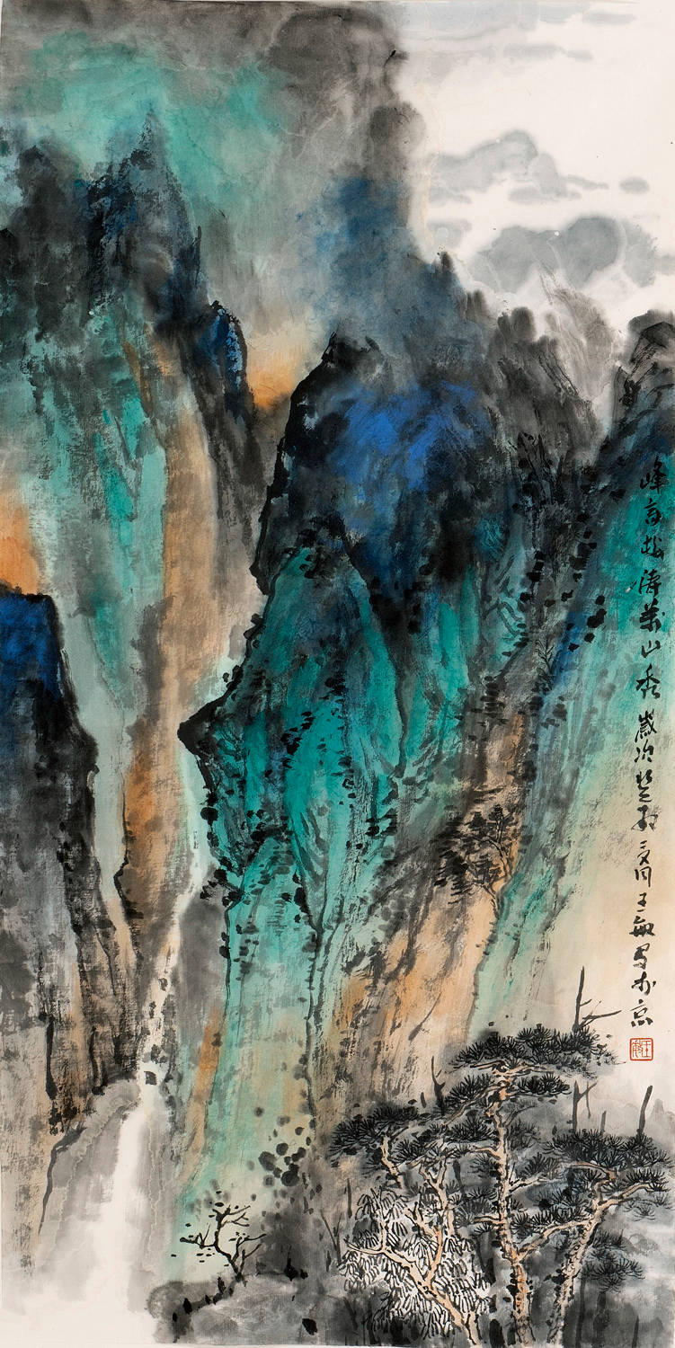 【画作】画家王敏笔下画作里的世界,色彩斑斓,浩渺生烟_中国_水墨