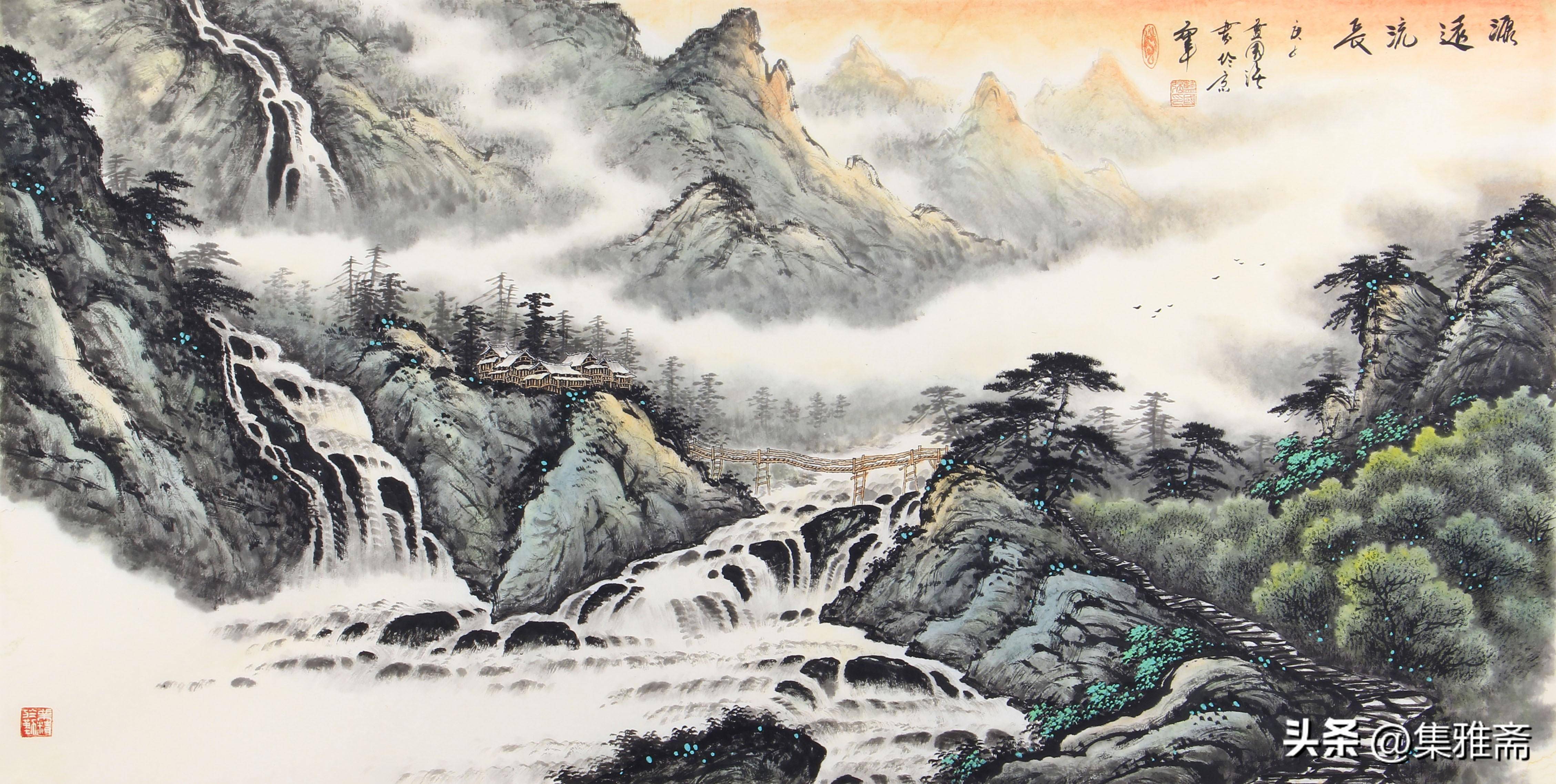 怎样欣赏国画山水画图片