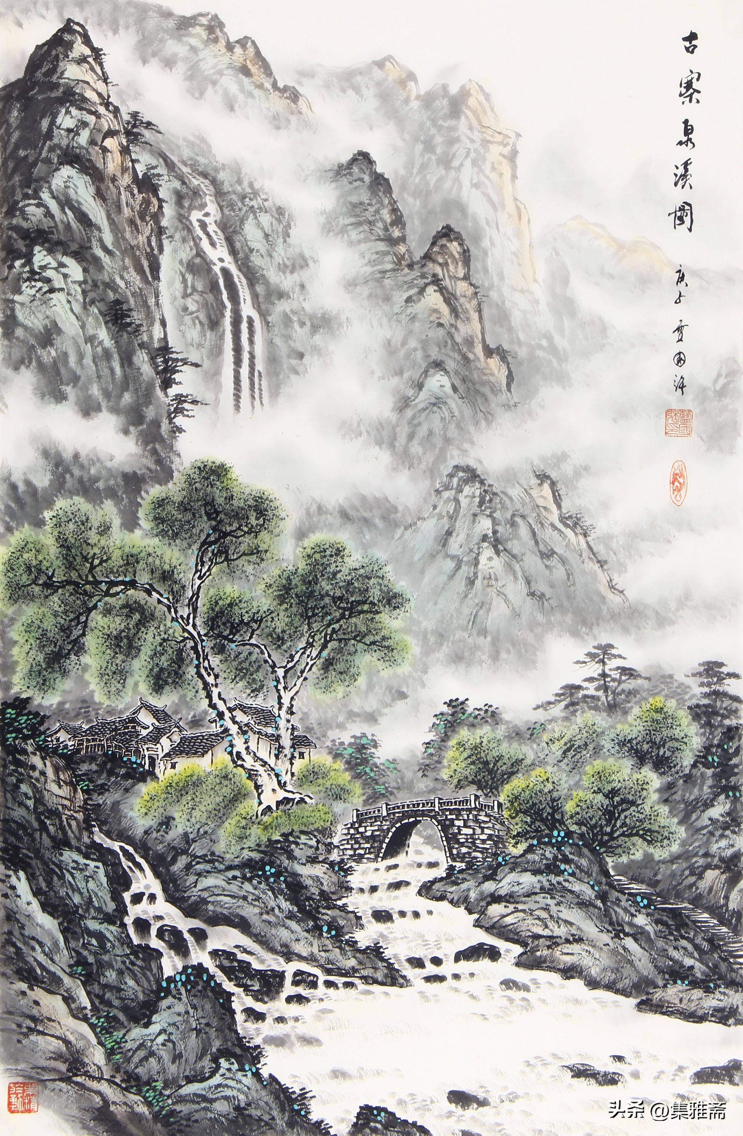 怎样欣赏国画山水画图片