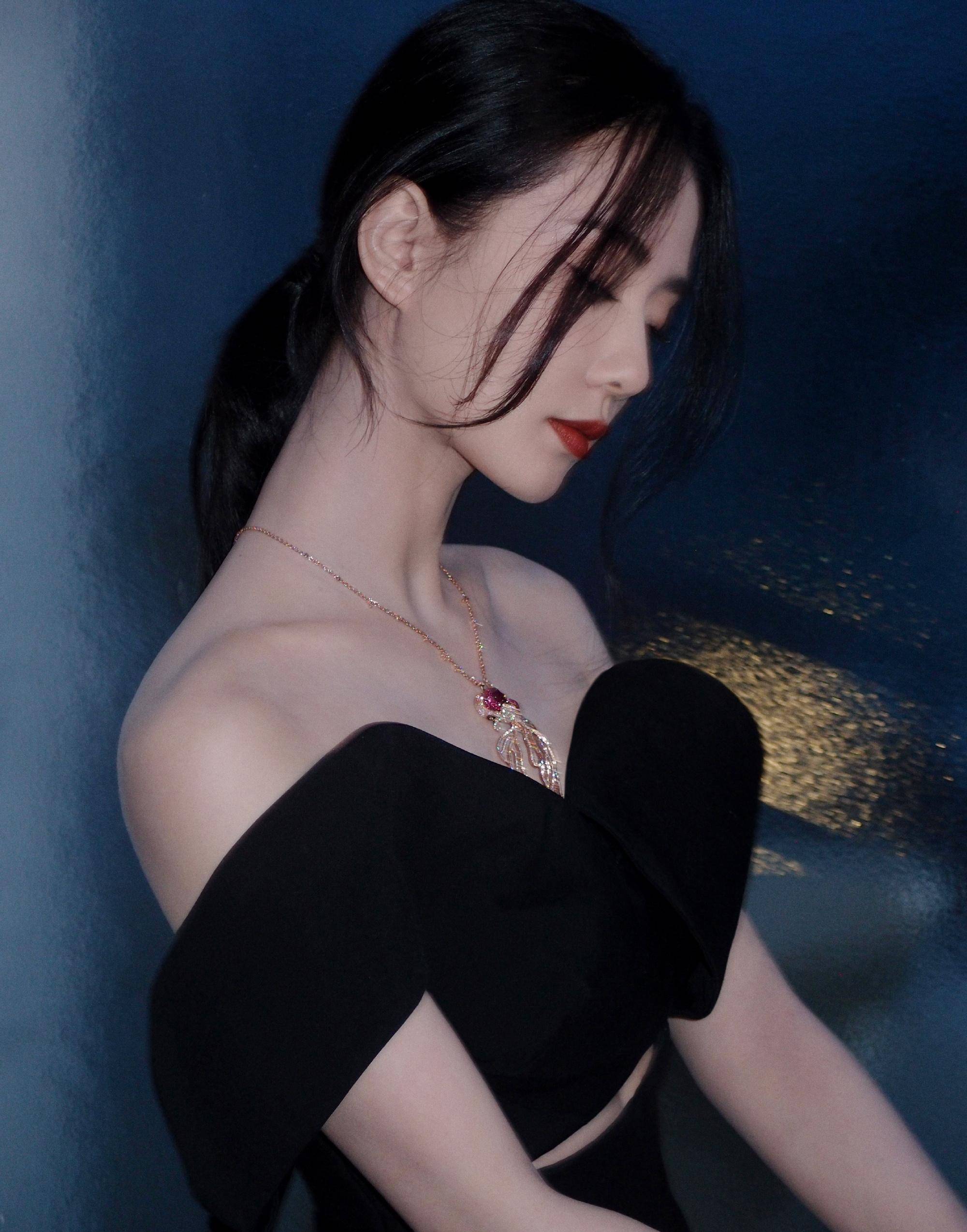 刘诗诗亮相戛纳,金鱼项链红唇黑裙,一如既往的优雅迷人