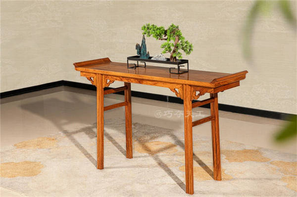 山东巧夺天工红木:红木翘头案雅而尚礼,文不失秀_装饰_审美_自然