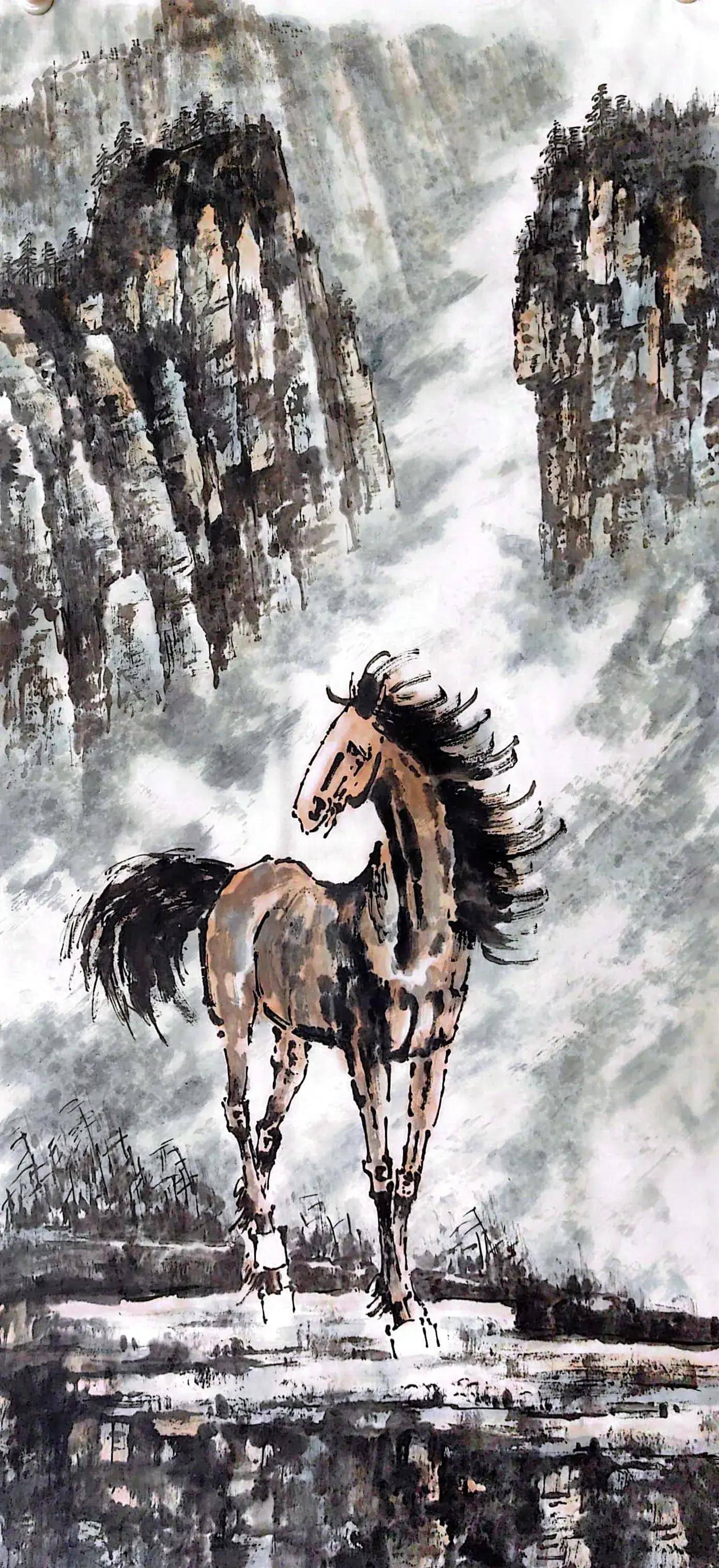 著名雕塑家实力派国画家周鸿石国画新作赏析_特质_精神_水墨