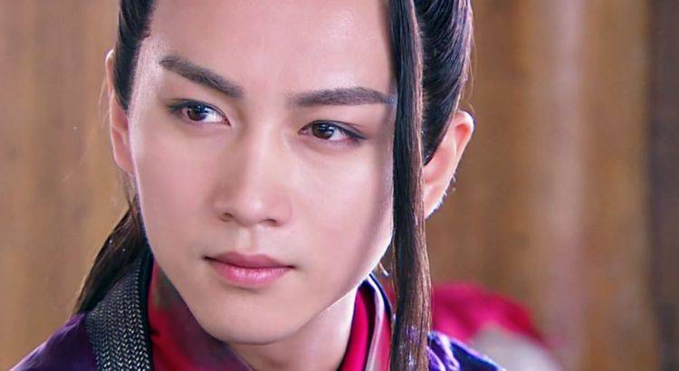 在《笑傲江湖》中,陈晓出演至情至性的林平之,紫红绣花图案长衫,扎着