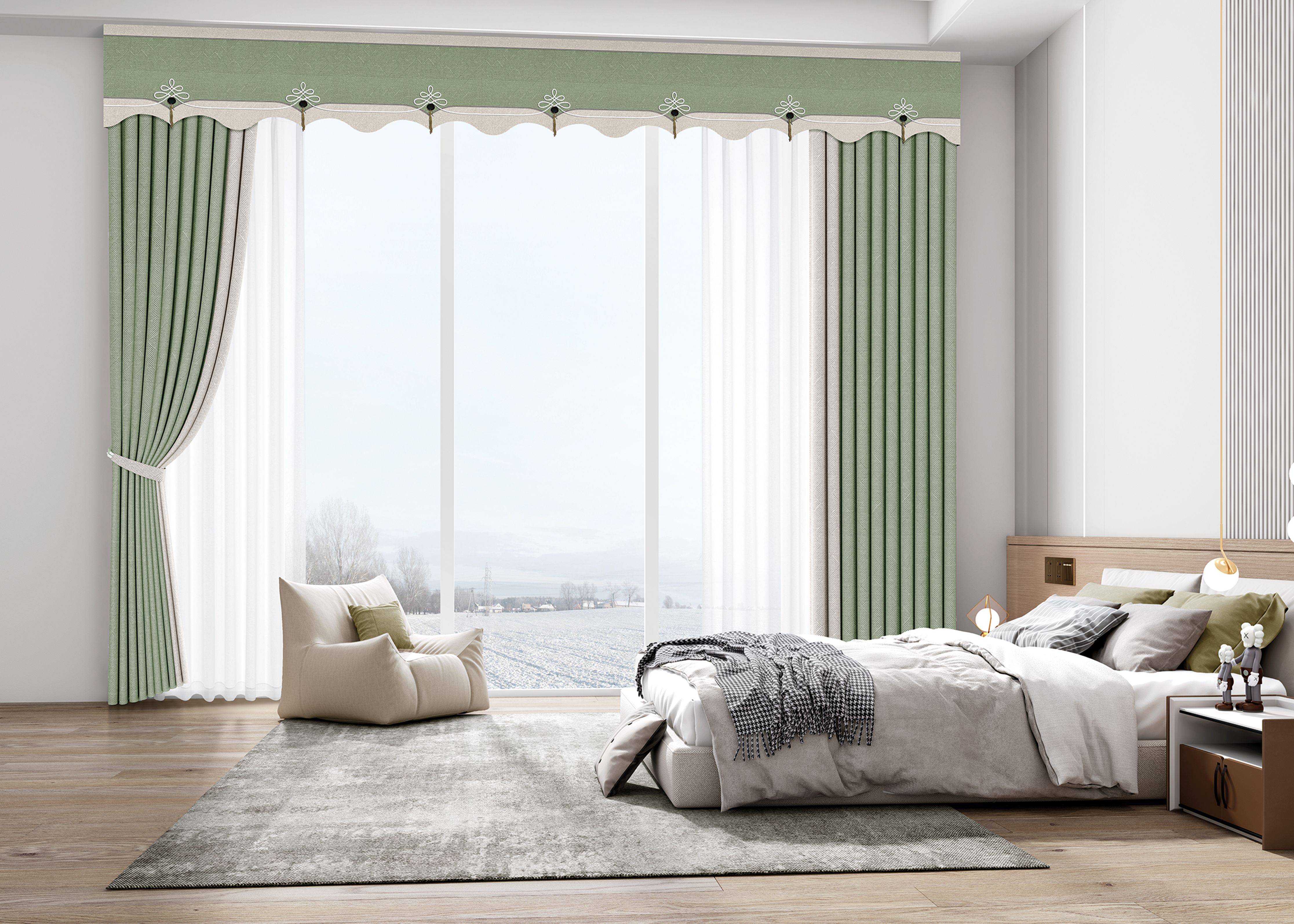 窗帘十大品牌米兰窗帘:怎样正确使用卧室窗帘来改善空间感?