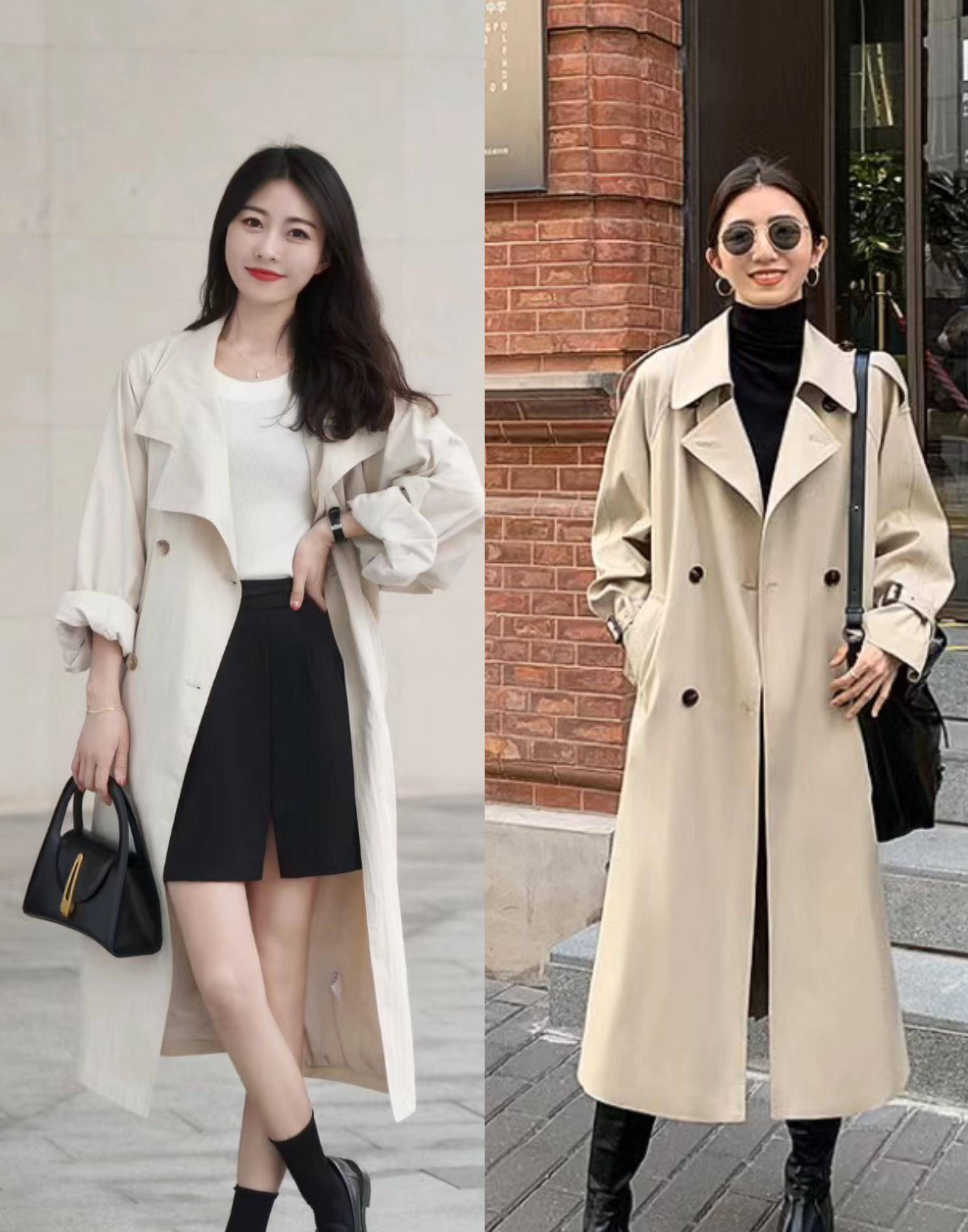 穿了再穿,"风衣"是经典,永恒,时尚,高级的穿搭,照搬它_黑色_颜色_白色