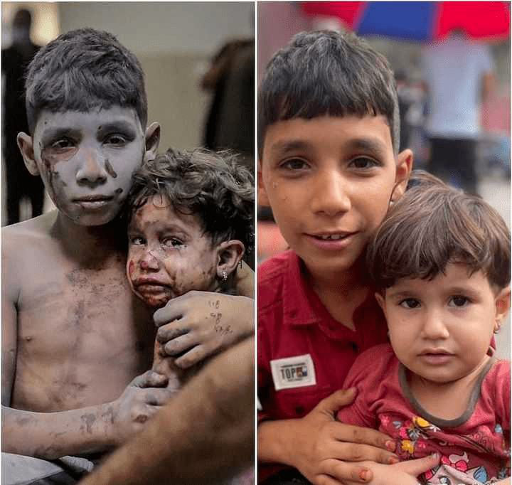 孩子_废墟_母亲