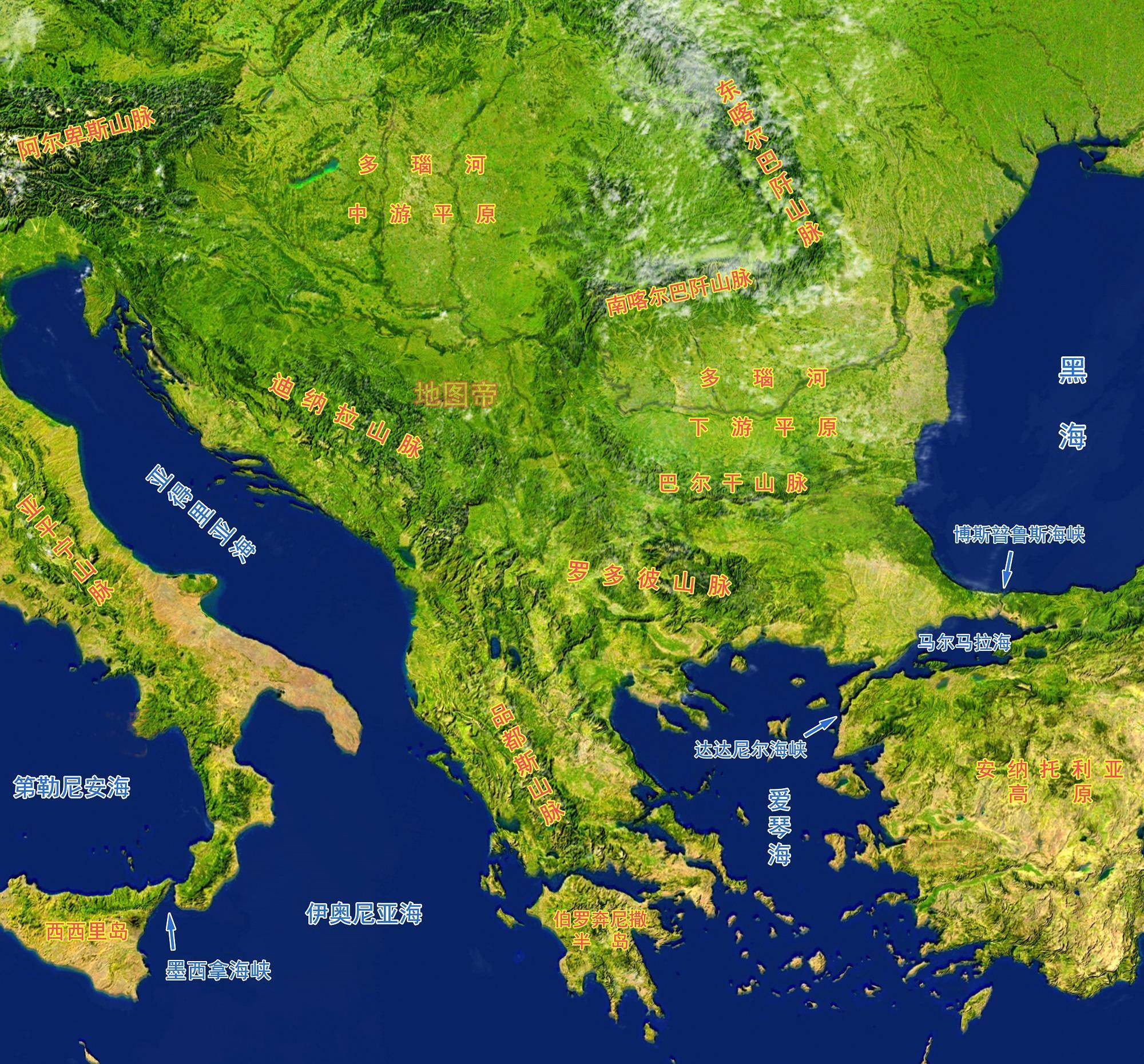 南欧地形图片