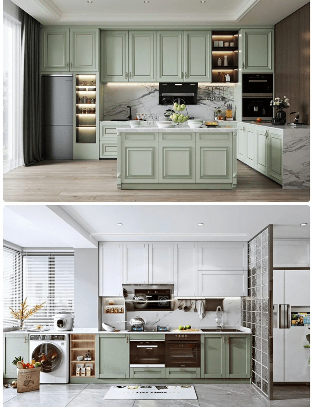 这5套绝美厨房配色方案,建议收藏!_白色_空间_橱柜