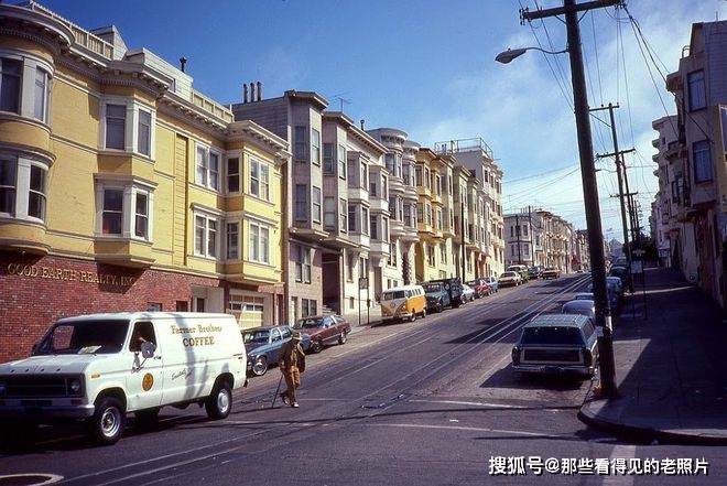 老照片 80年代美国加州的街道 没有流浪汉没有瘾君子的年代_state_小