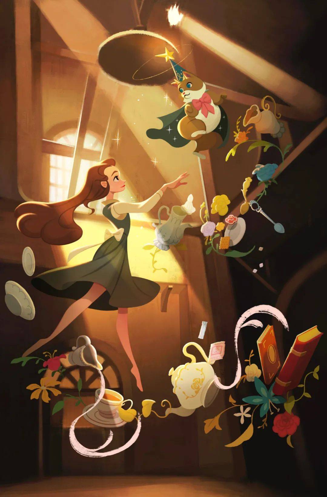 迪士尼在逃公主|知言合一教育分享插画师