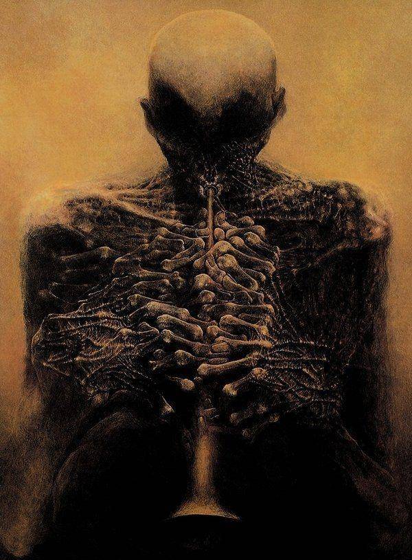 画家出车祸心脏骤停7分钟,醒来称看见了地狱,并用画笔描绘出来_贝克辛