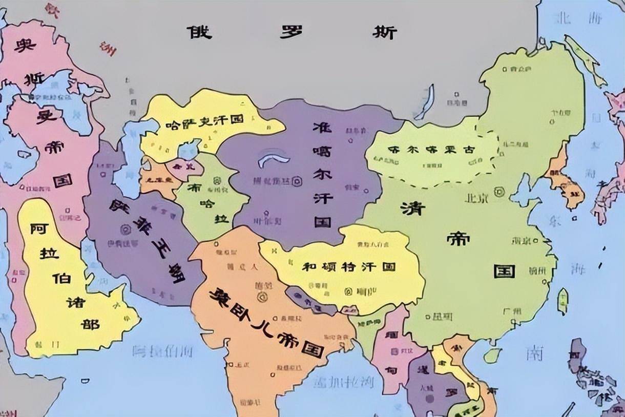 就在清帝国在天山北部和阿睦尔撒纳叛军作战时,天山以南的大小和卓也