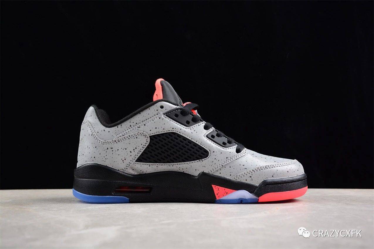 乔丹air jordan 5 low neymar aj5 水泥灰低帮篮球鞋_效果_反光_细节
