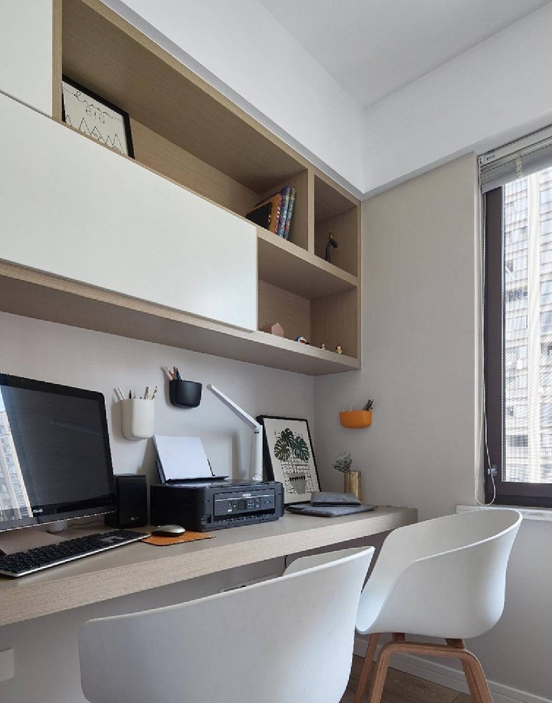 老公在客厅装个吧台,不仅当沙发墙,还隔出5㎡开放式书房_空间_餐厅