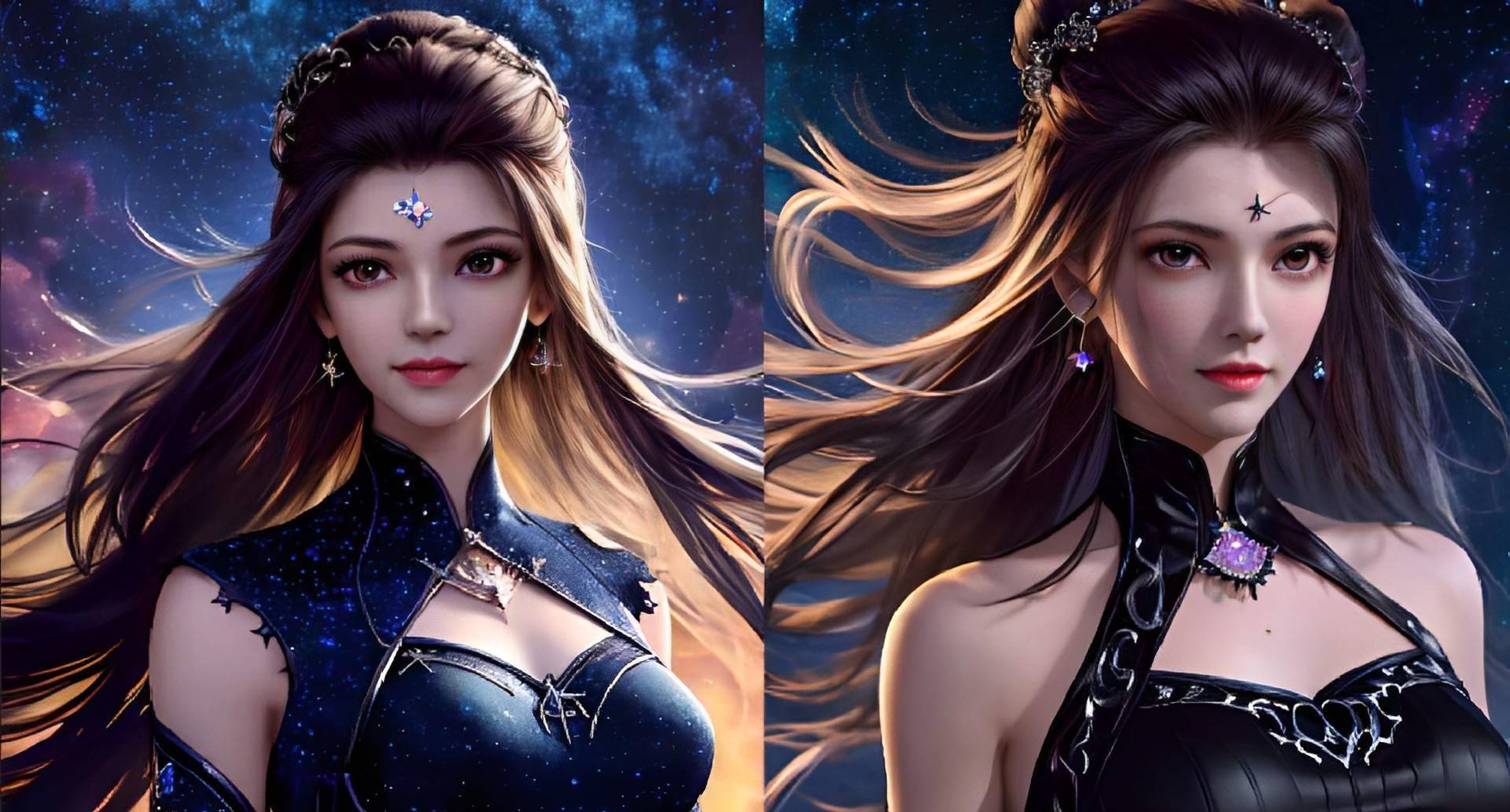 斗罗大陆:第七章女神婚纱照,宁荣荣青花瓷风格婚纱,经典优雅_发型