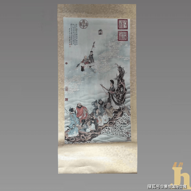 唐伯虎精品巨作：唐寅款《八仙过海》图_搜狐网