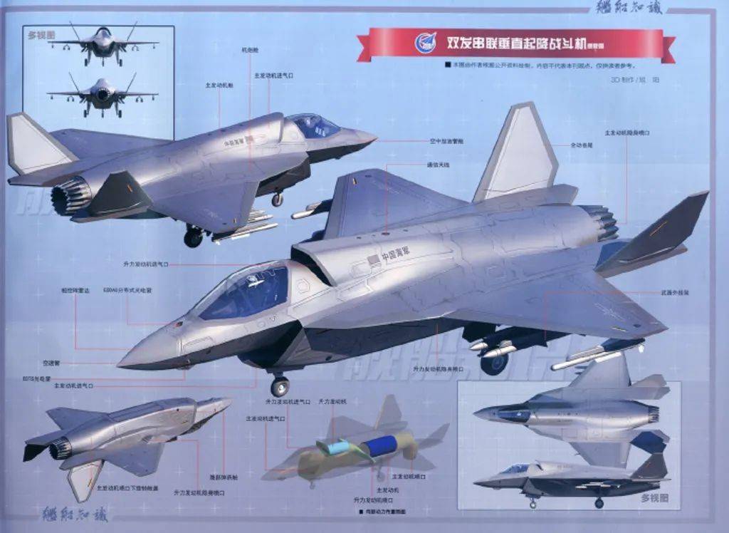 9月刊登了一张垂直起降战机的概念图,外型类似美国f-35b隐形战斗机,但