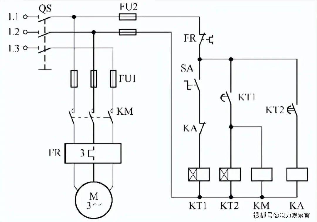 看完這48張常用電動機控制電路圖,電工接線不求人!_按鈕_繼電器_反轉