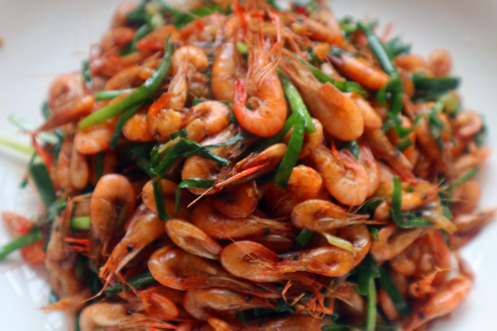 河虾与韭菜同炒,做法简单,味道鲜美,做下酒菜比花生米好吃