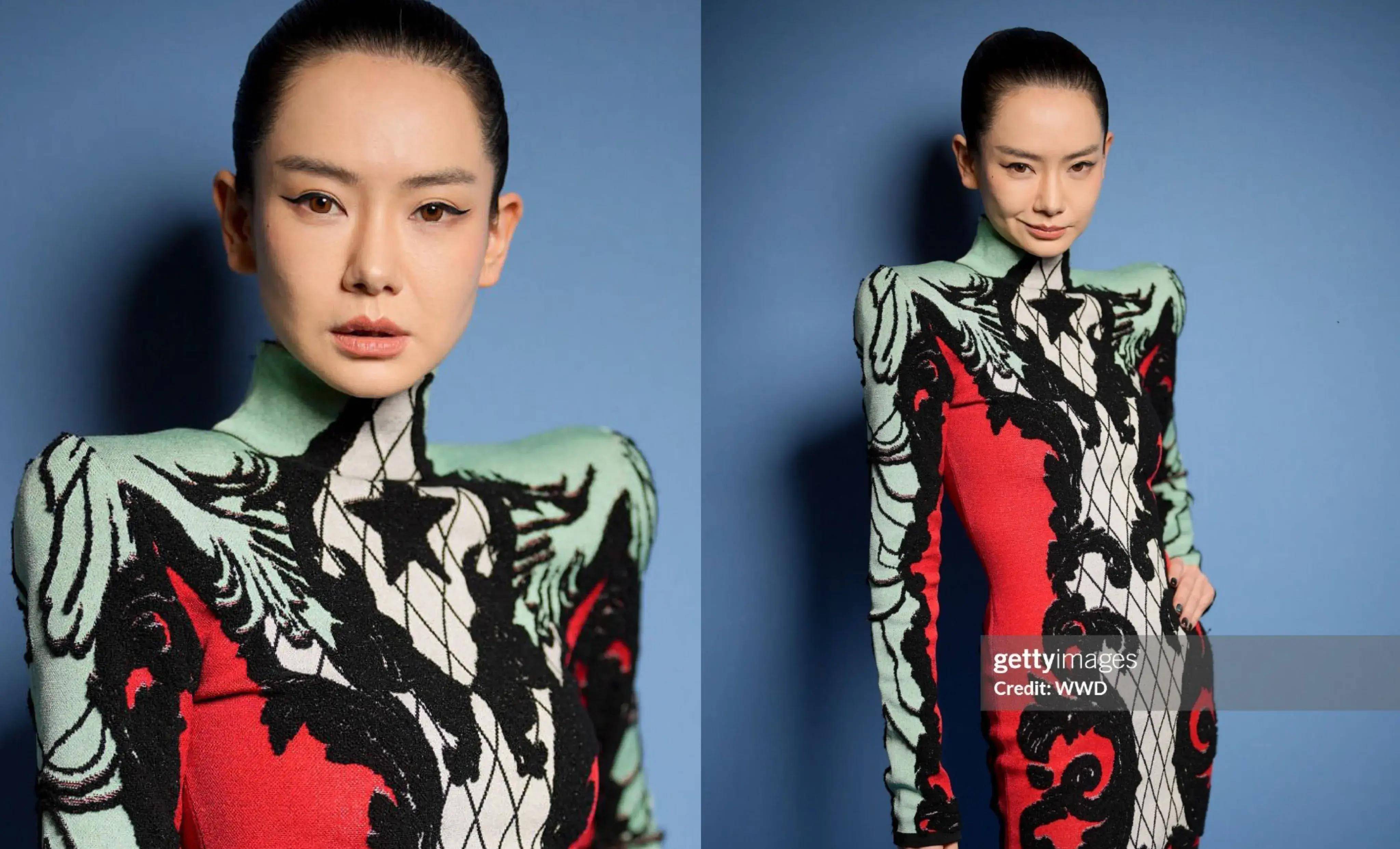 巴黎时装周又一击:杨颖美炸,杨幂像ai人,雷人最是她和她?