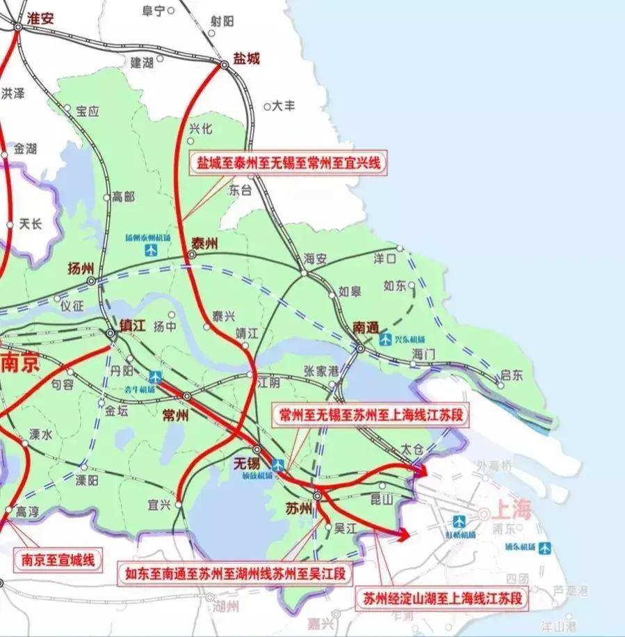 一直以来被嘲讽为"环泰州"高铁圈,也将彻底成为过去,全线11座高铁站
