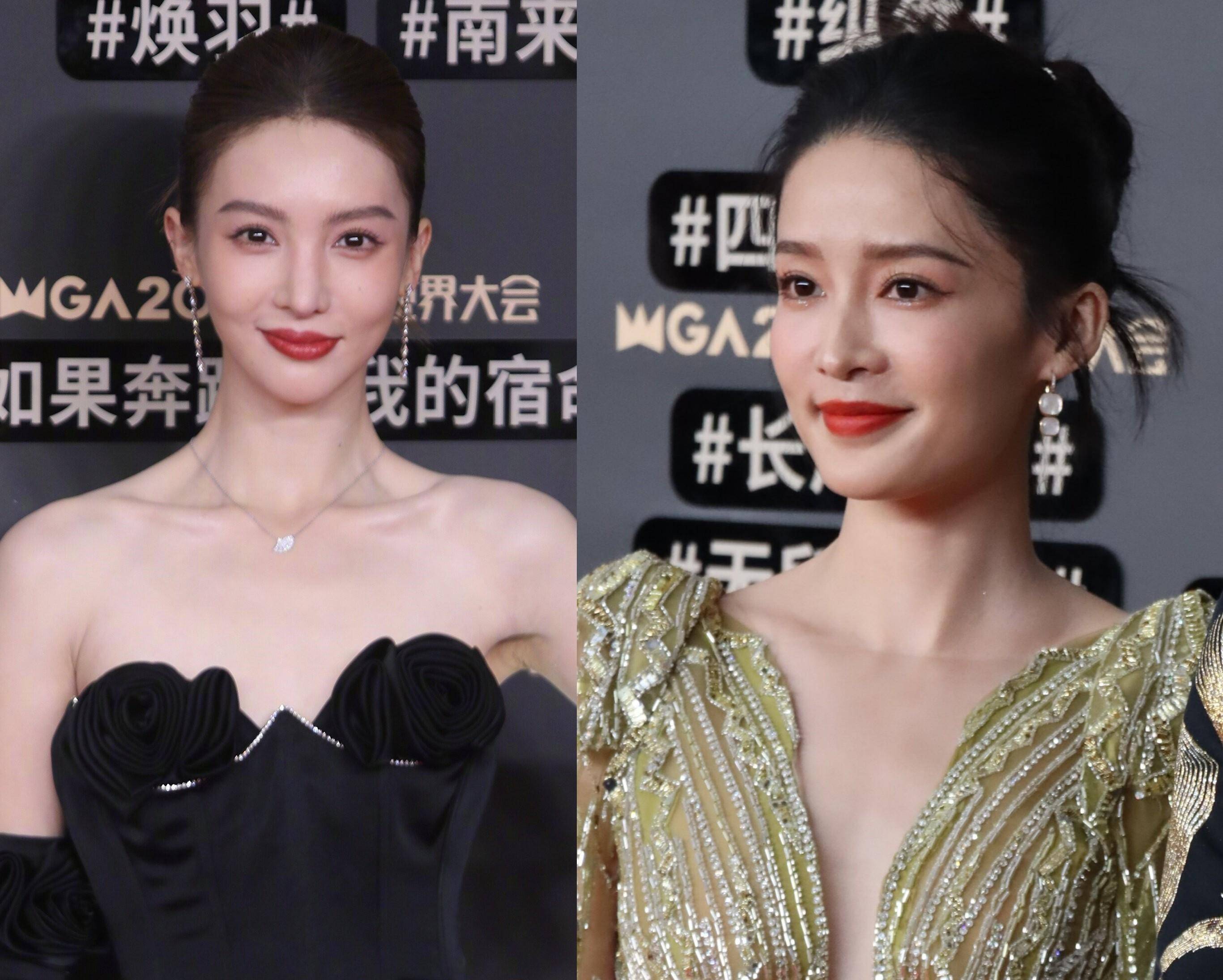 北京这一晚,各路女明星的红毯生图,拯救了我的容貌焦虑症_裙子_发型