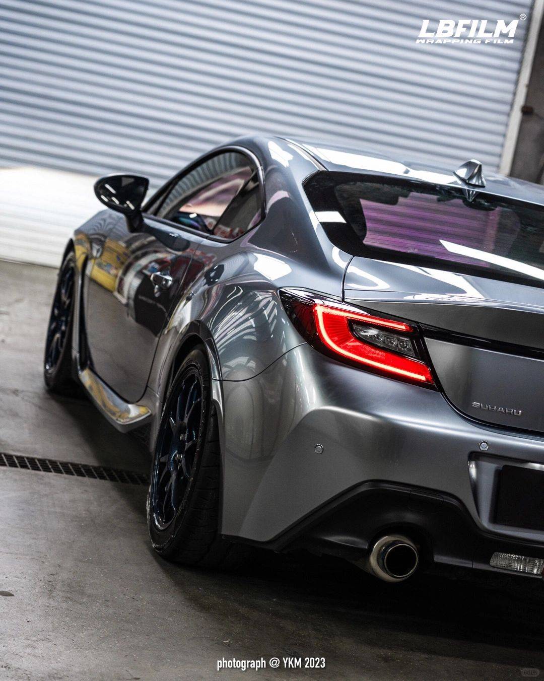 斯巴鲁lb改色膜液态金属高级灰,妥妥的高级感