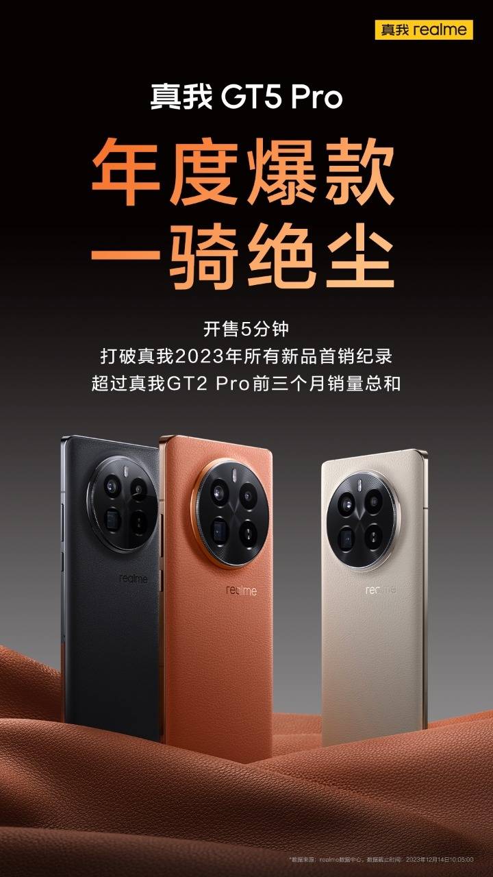 年度爆款真我GT5 Pro，开售5分钟打破真我2023年新品首销纪录_手机搜狐网