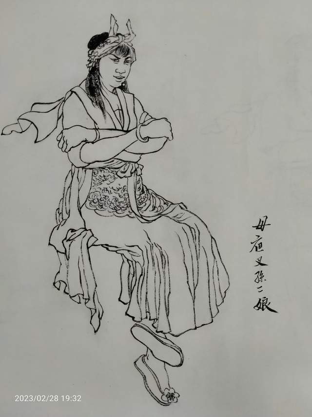 著名画家张敏——2024龙年元旦鉴藏推荐水浒白描人物作品鉴赏