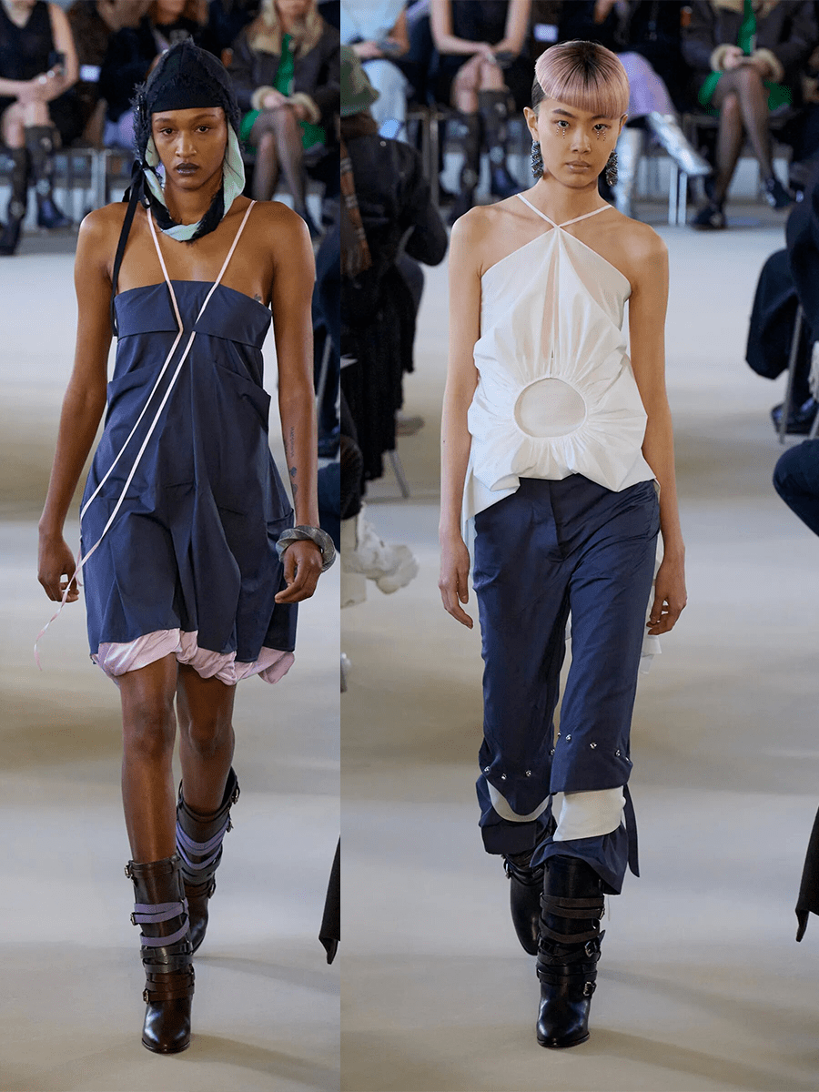 kiko kostadinov 2023秋冬系列,拼接荷叶边和不对称,设计感很足_服装