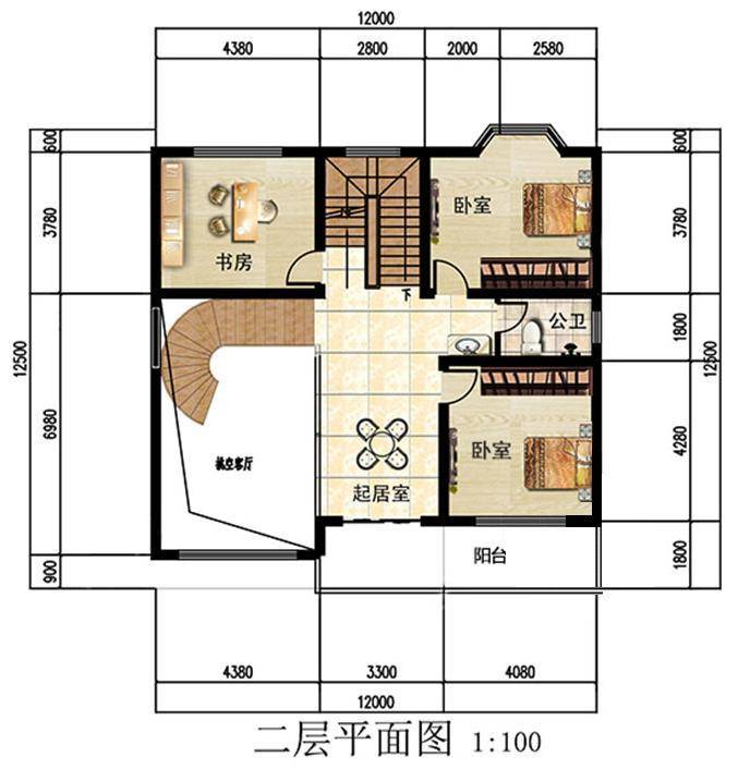 130平米农村房屋设计图图片