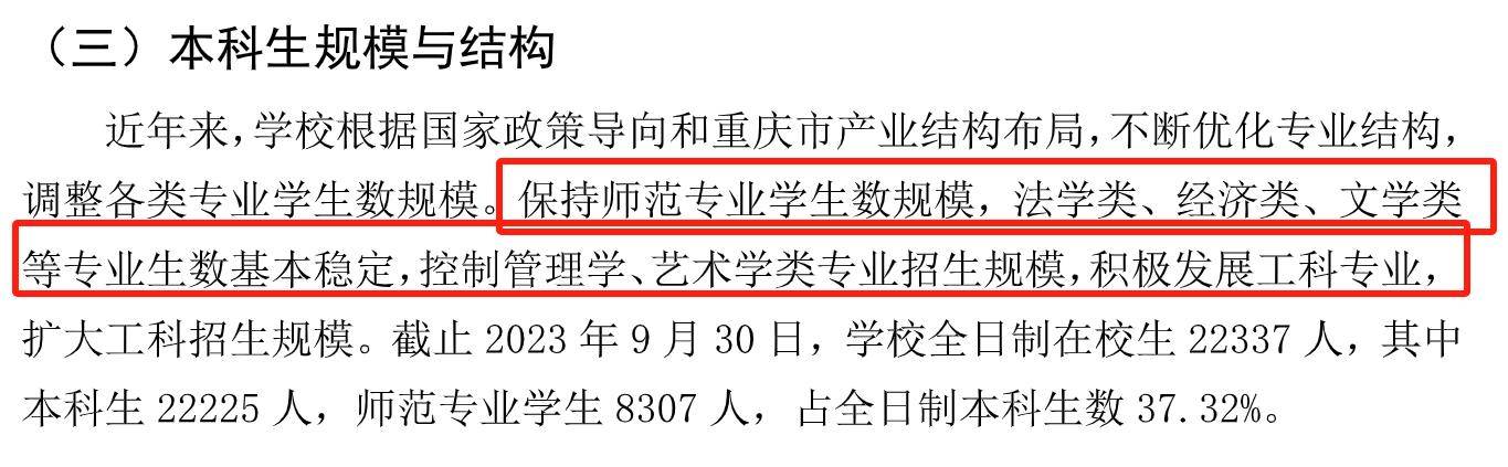 從專業規模來看,長江師範學院的工科類,已經初具規模,漸成為長江師範