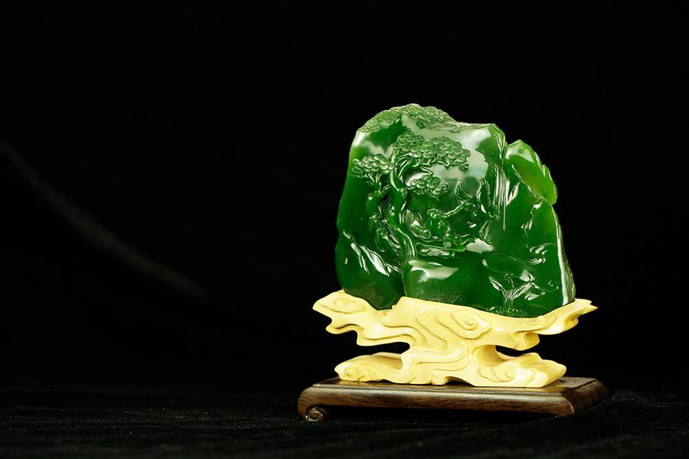 藏玉直播×中国玉雕大师顾铭精品拍落槌_作品_mm_规格