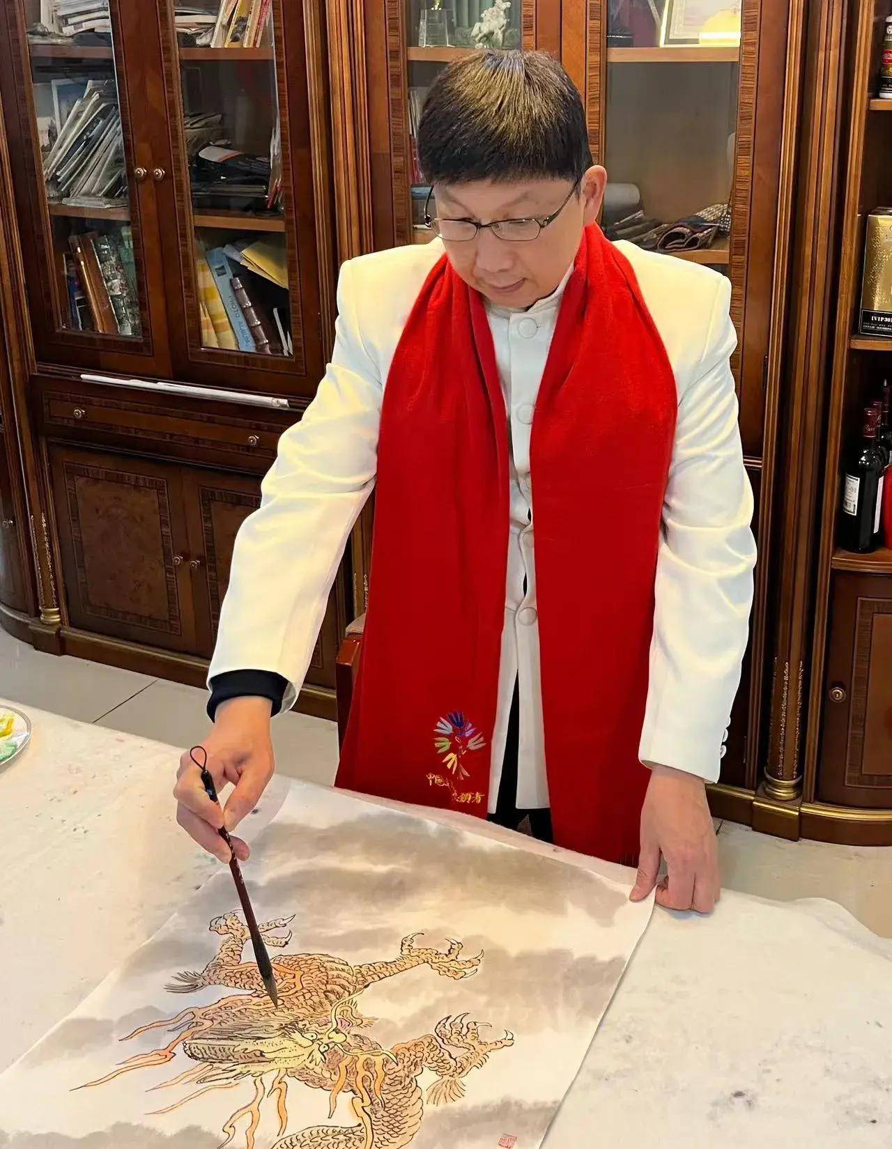 公益美术家张继山绘《中华龙》为甲辰龙年贺岁_作品_全国_创作